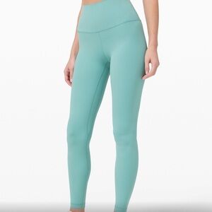 Lululemon High Rise HR 28” New with Tags Tiffany Blue Tidewater Teal Size 4 Sz 4